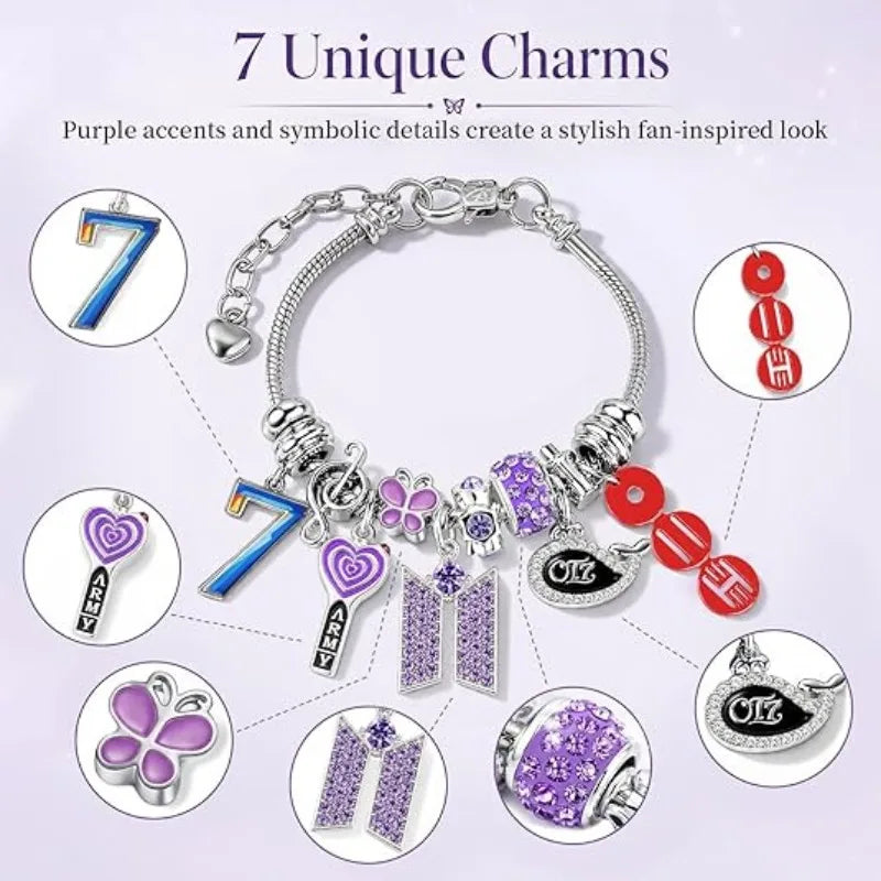 Pulseira de Berloque BTS 💜