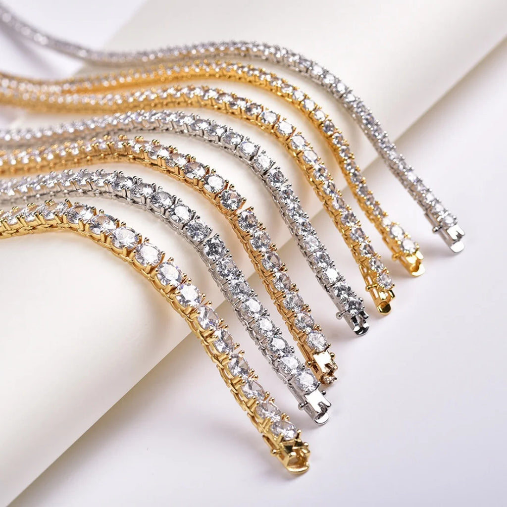Pulseira Prata Esterlina 925 Clássica 2-6mm com Certificado GRA