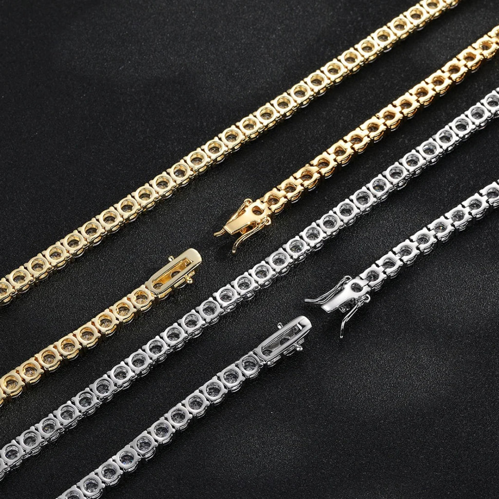 Pulseira Prata Esterlina 925 Clássica 2-6mm com Certificado GRA