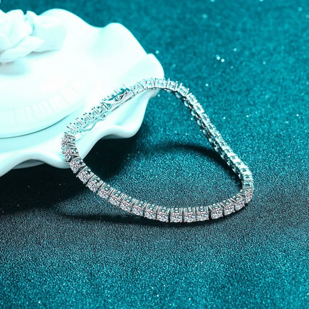 Pulseira Prata Esterlina 925 Clássica 2-6mm com Certificado GRA