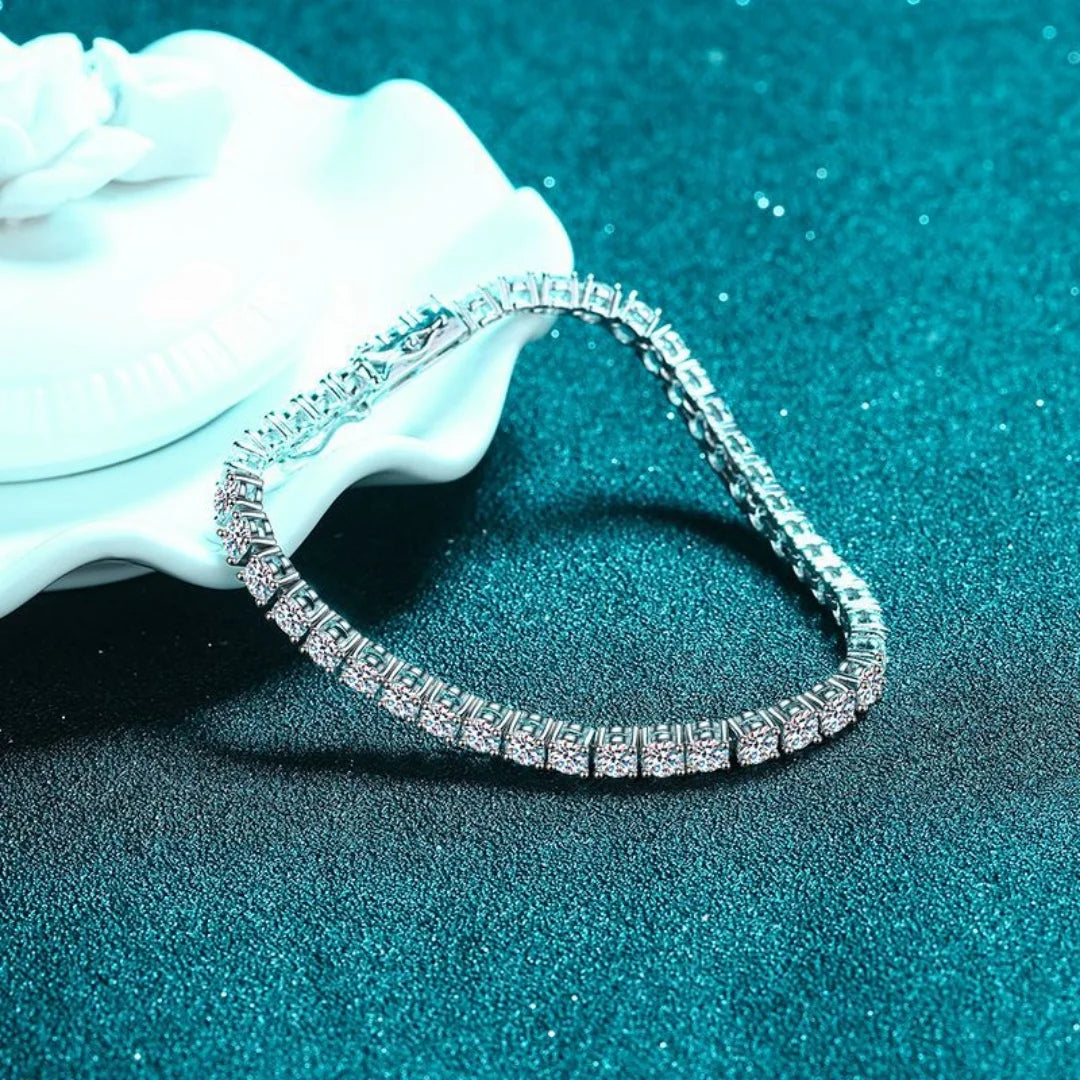 Pulseira Prata Esterlina 925 Clássica 2-6mm com Certificado GRA