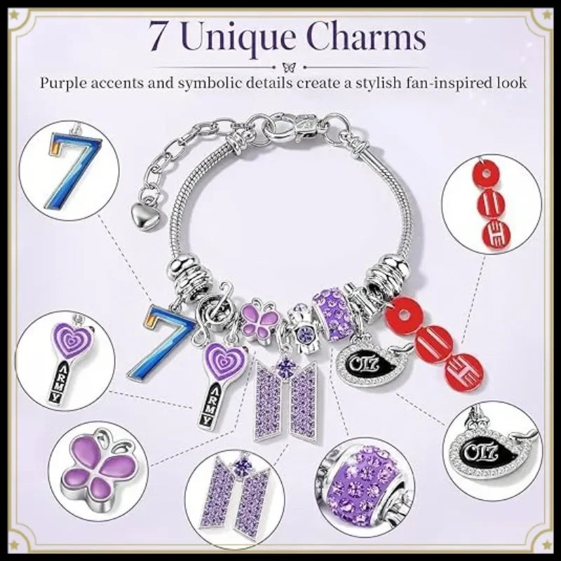 Pulseira de Berloque BTS 💜