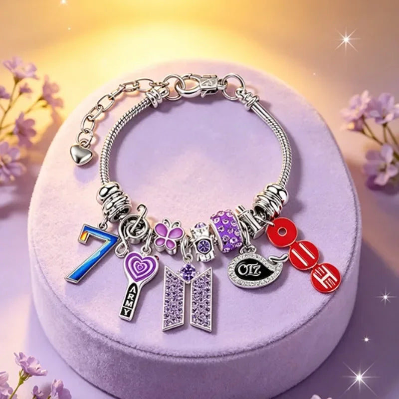 Pulseira de Berloque BTS 💜